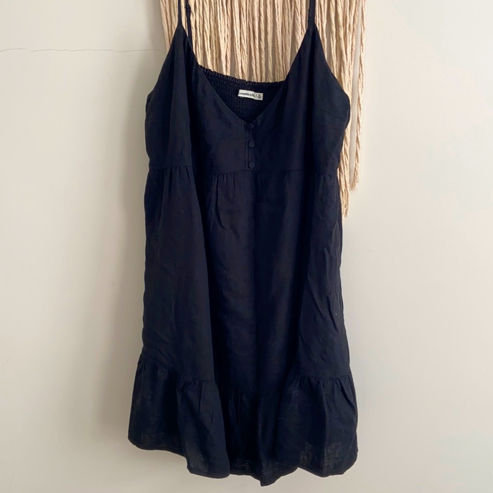 Button front mini dress